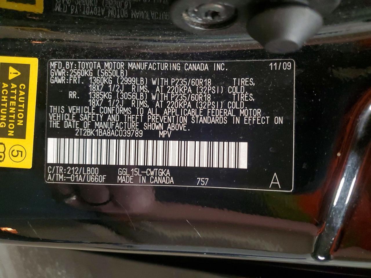 2010 LEXUS RX 350