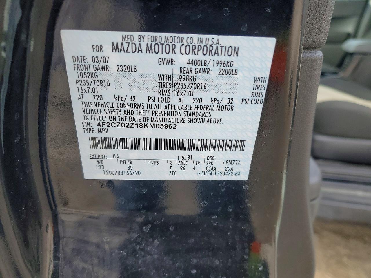 2008 MAZDA Tribute