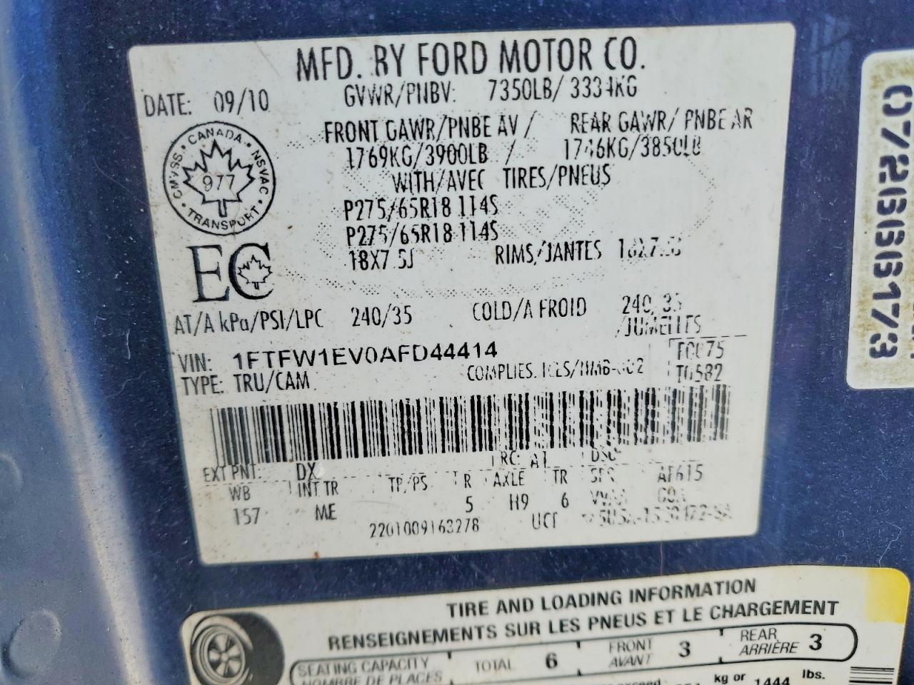 2010 FORD F-150
