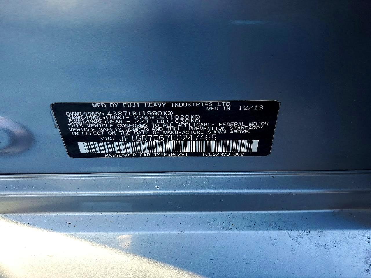 2014 SUBARU IMPREZA