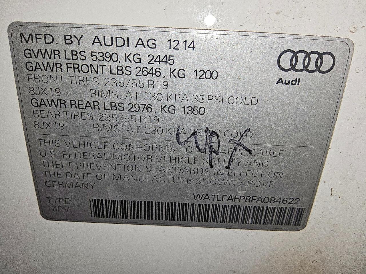 2015 AUDI Q5