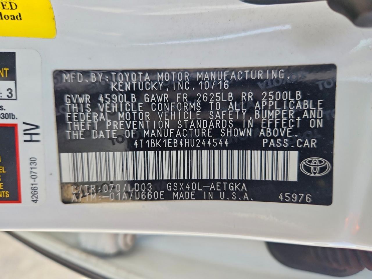 2017 TOYOTA Avalon
