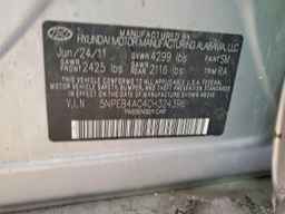 2012 HYUNDAI SONATA