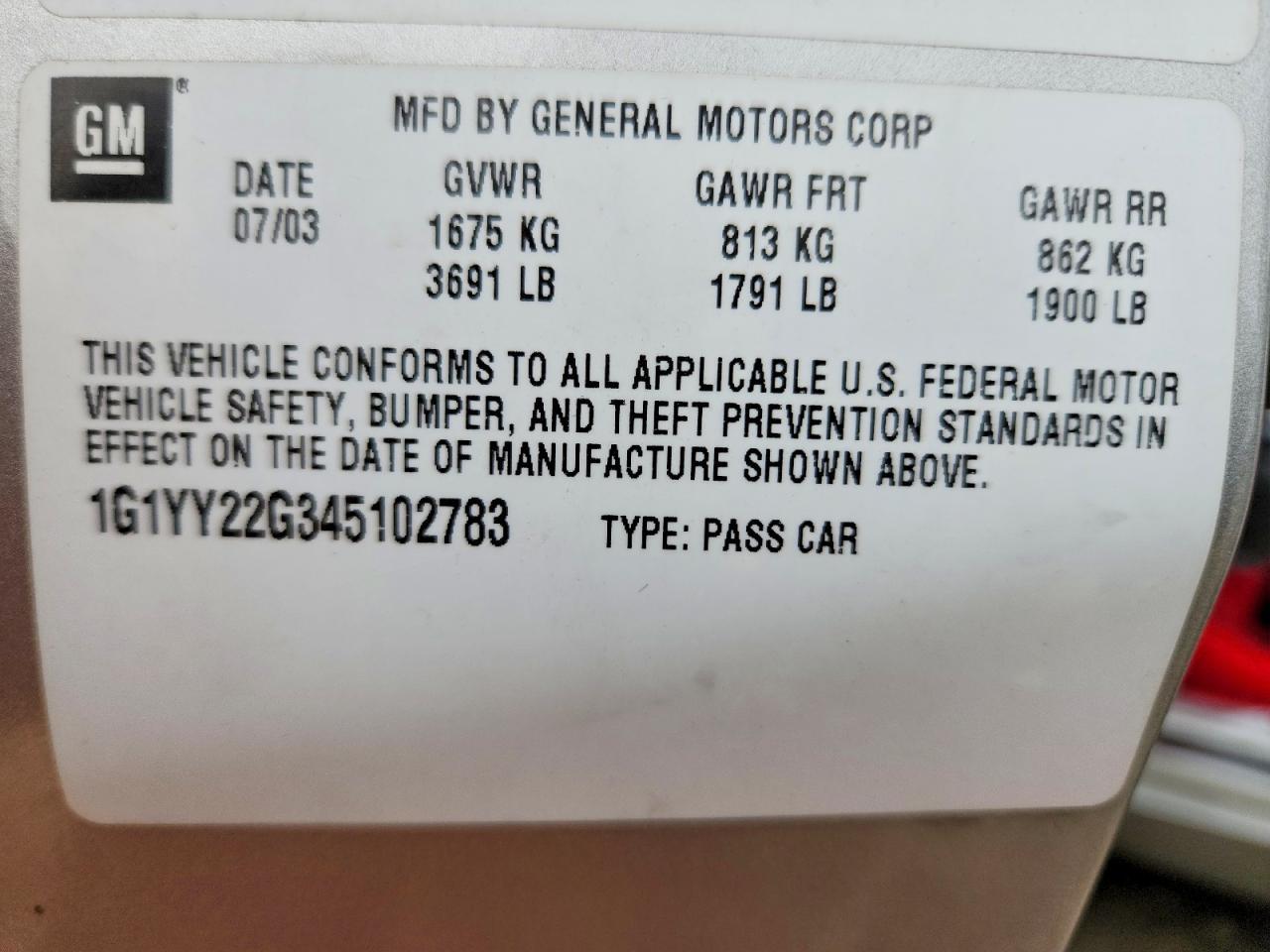 2004 CHEVROLET CORVETTE