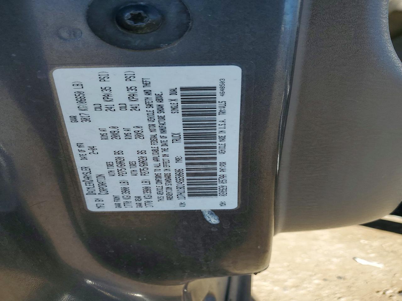 2004 DODGE RAM 1500