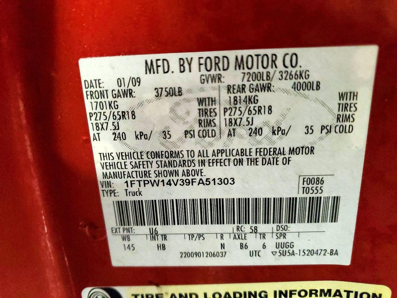2009 FORD F-150 Lightning