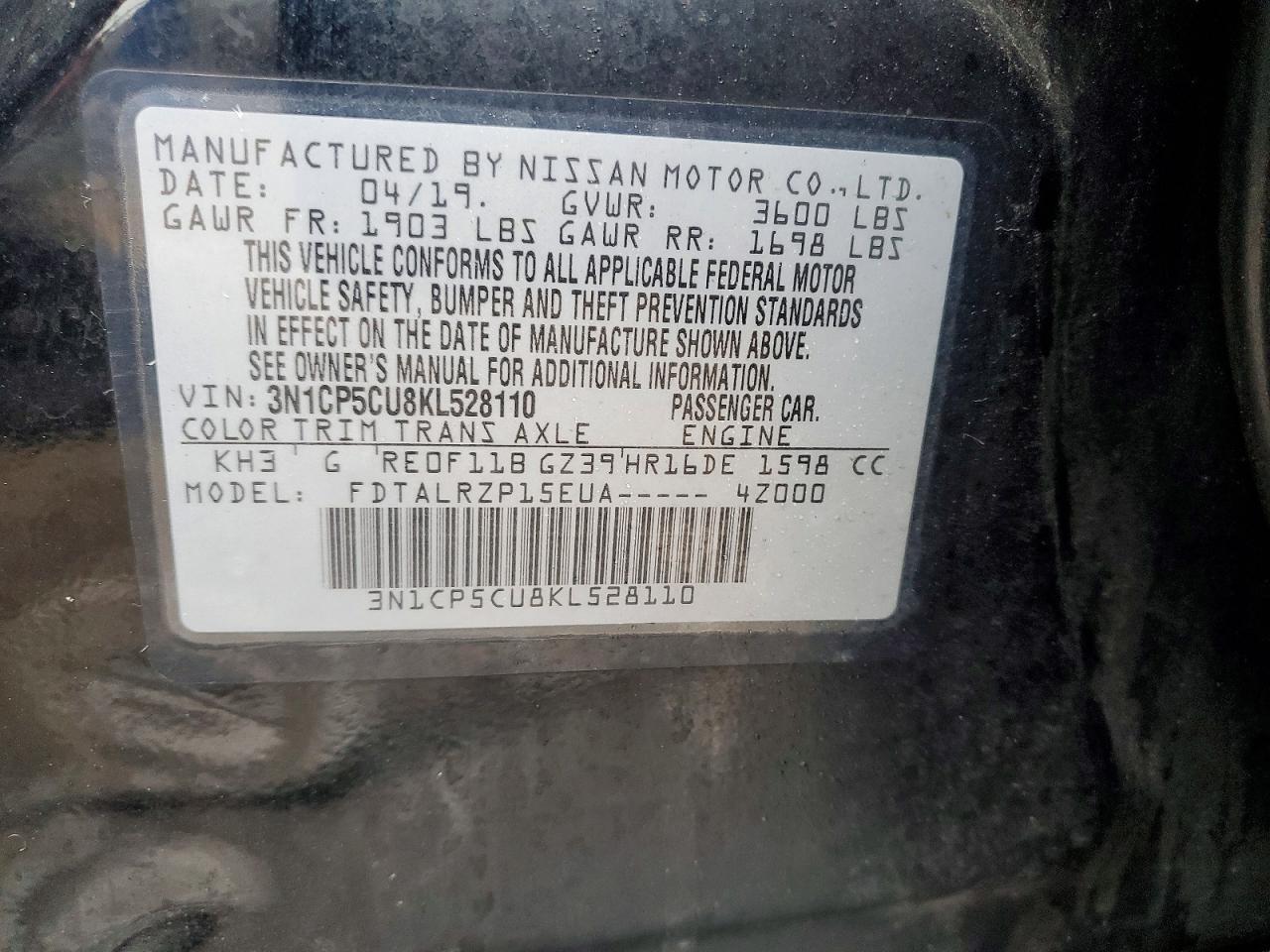 2019 NISSAN KICKS