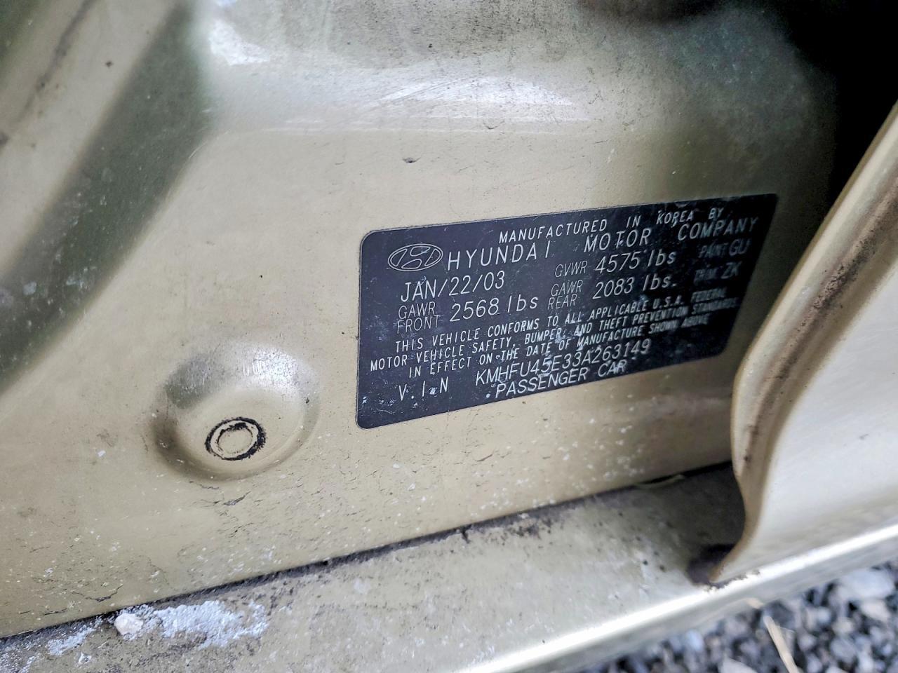 2003 HYUNDAI Xg