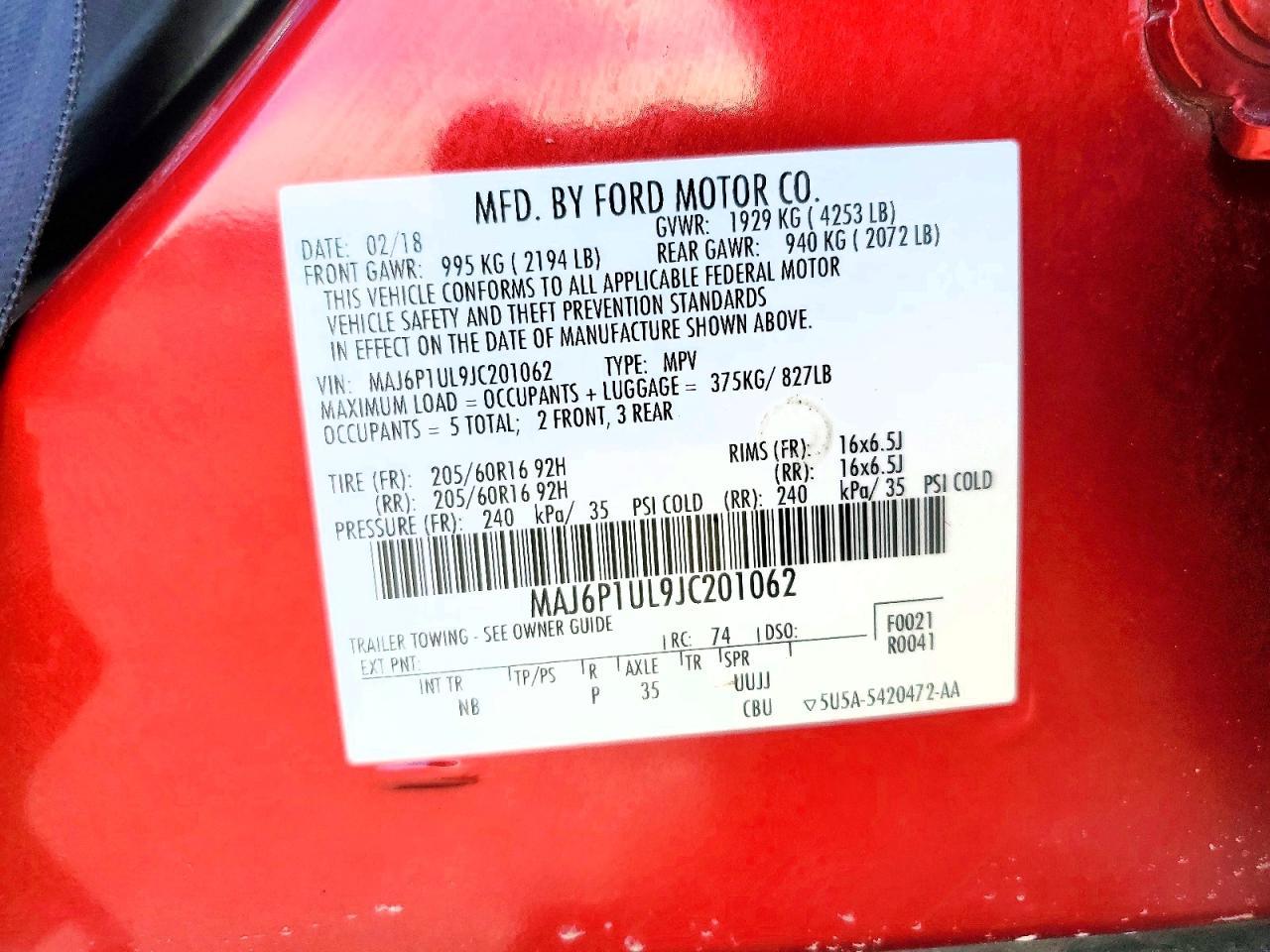 2018 FORD EcoSport