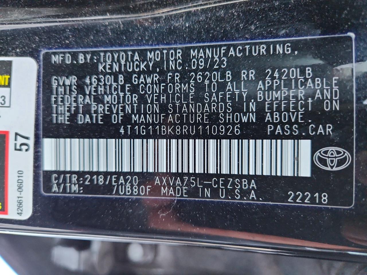 2024 TOYOTA CAMRY