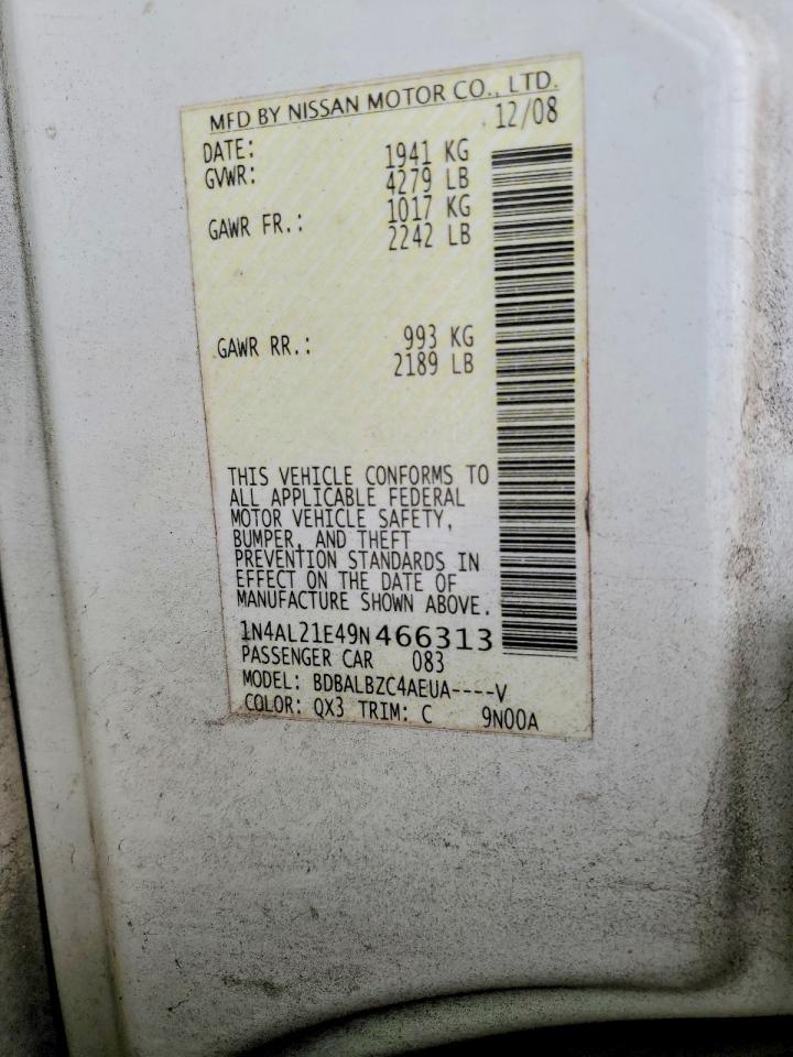 2009 NISSAN ALTIMA
