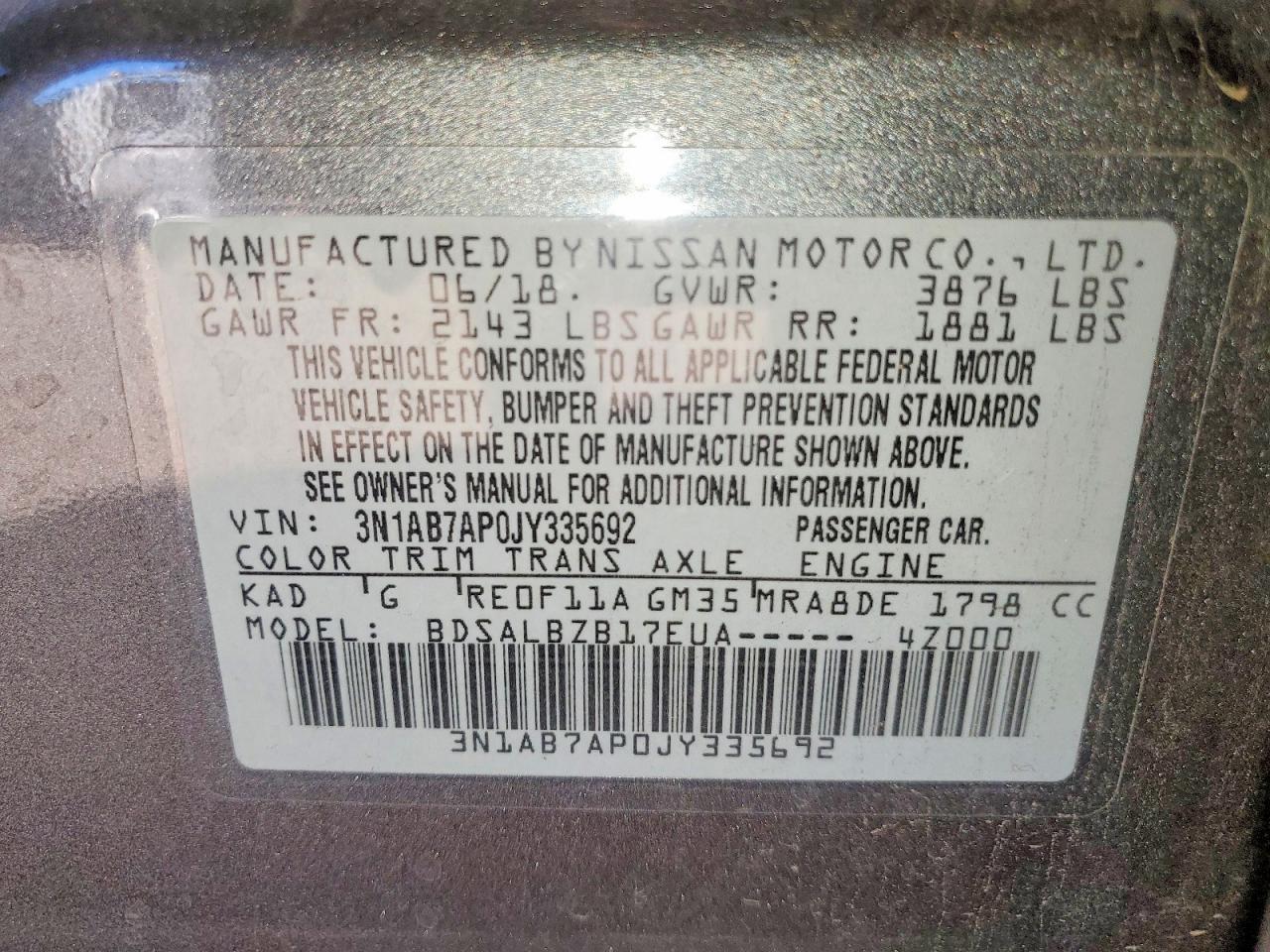 2018 NISSAN SENTRA