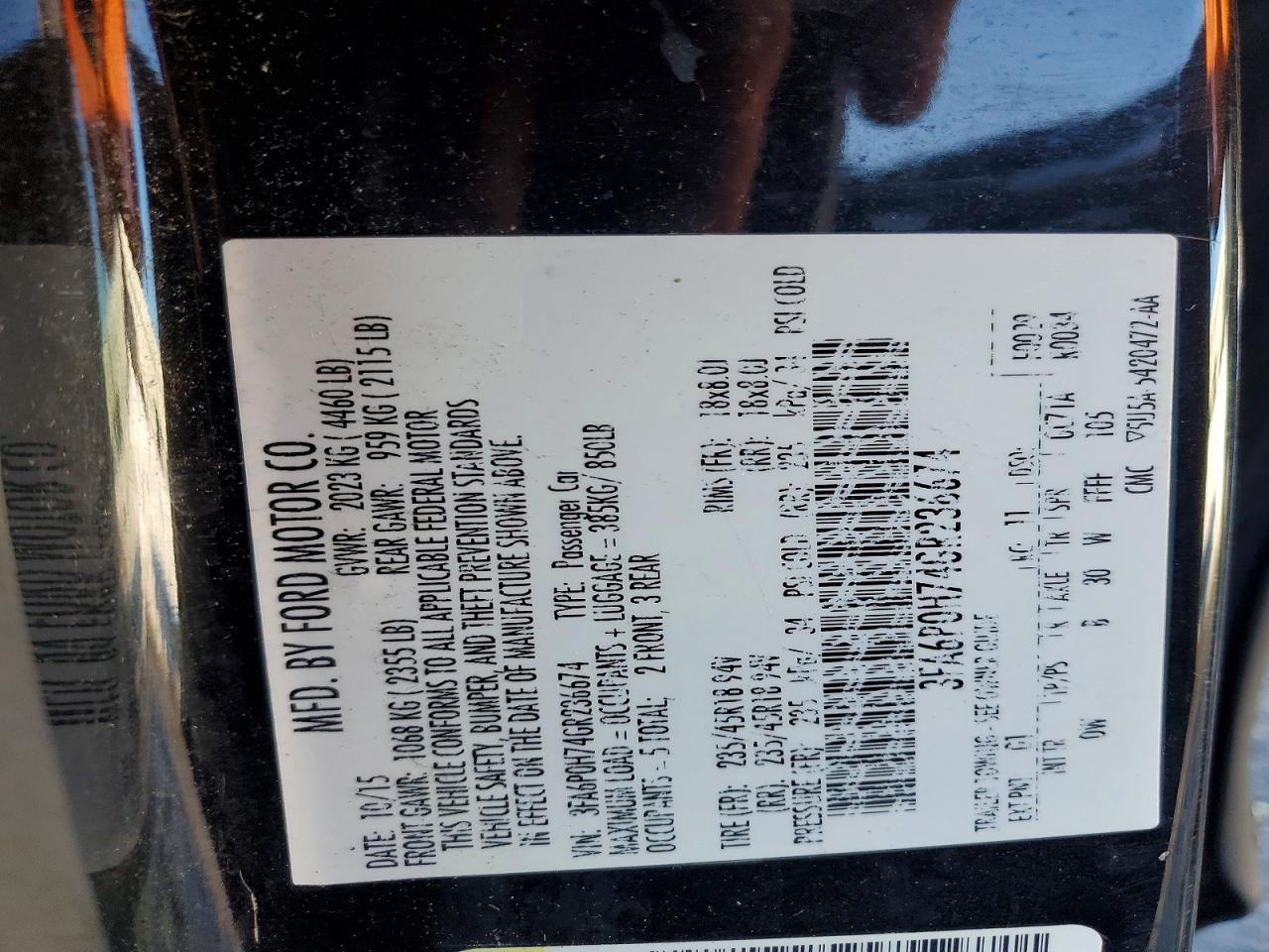 2016 FORD FUSION