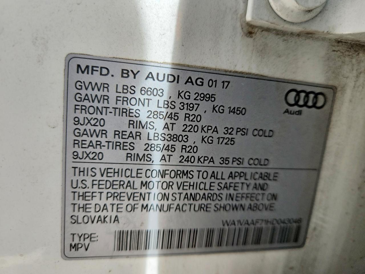 2017 AUDI Q7