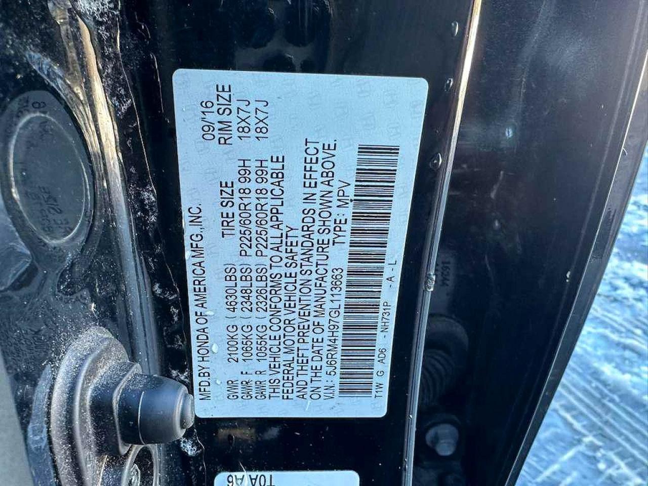 2016 HONDA CR-V