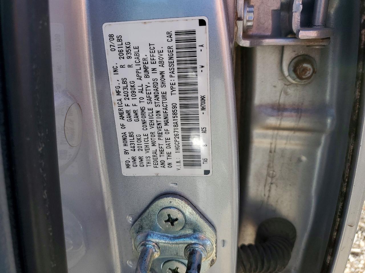 2008 HONDA ACCORD