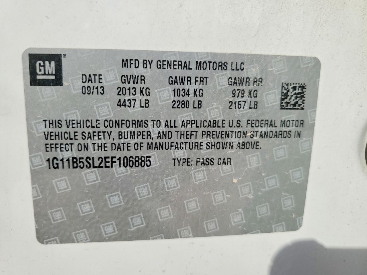 2014 CHEVROLET MALIBU
