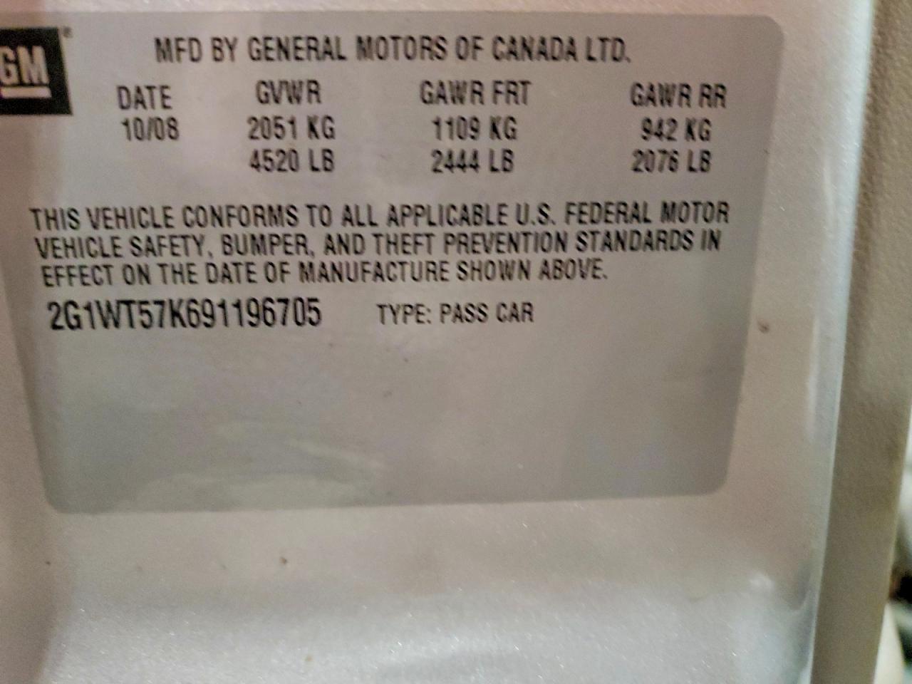 2009 CHEVROLET IMPALA