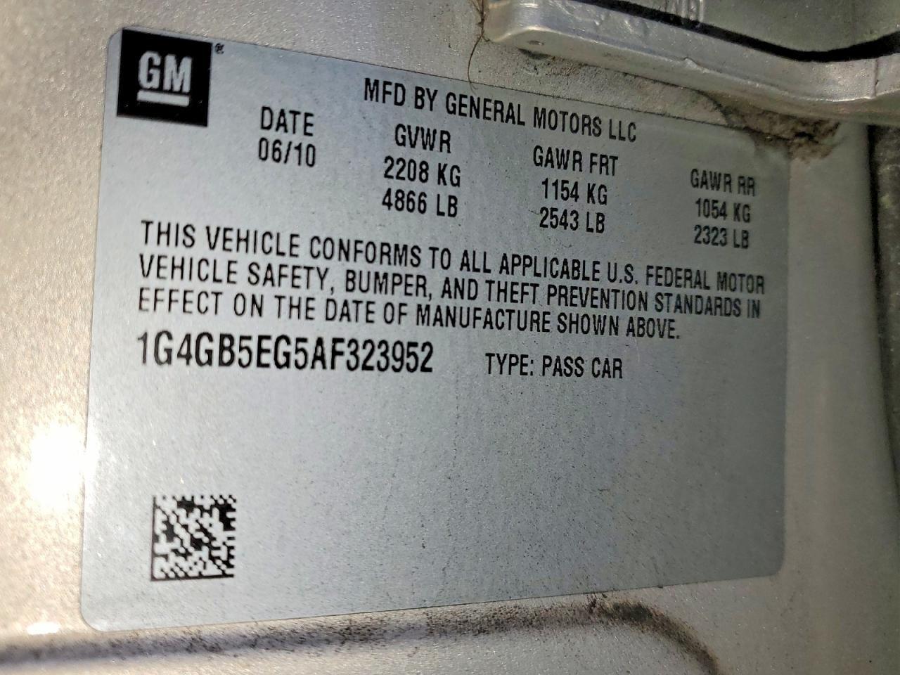 2010 BUICK LACROSSE