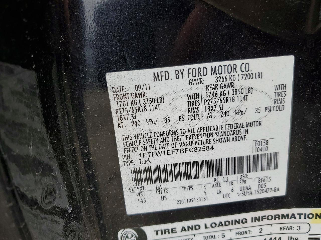 2011 FORD F-150