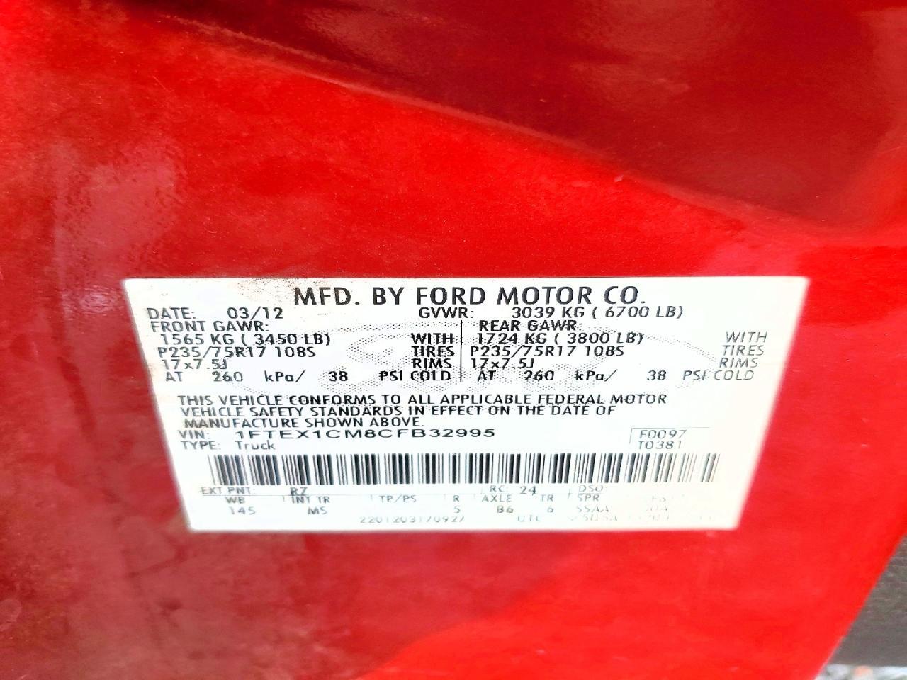 2012 FORD F-150