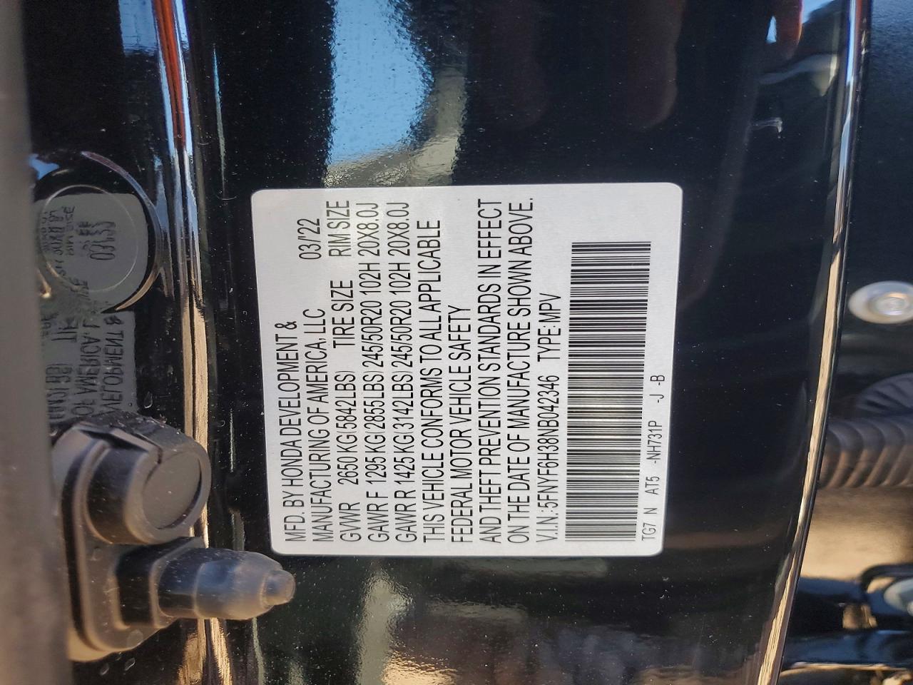 2022 HONDA PILOT