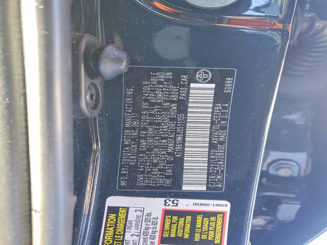 2018 TOYOTA CAMRY