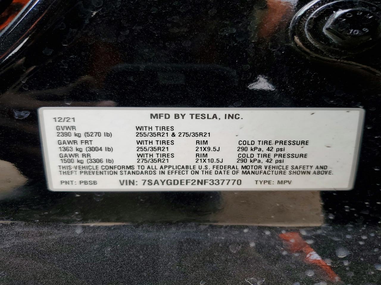 2022 TESLA MODEL Y