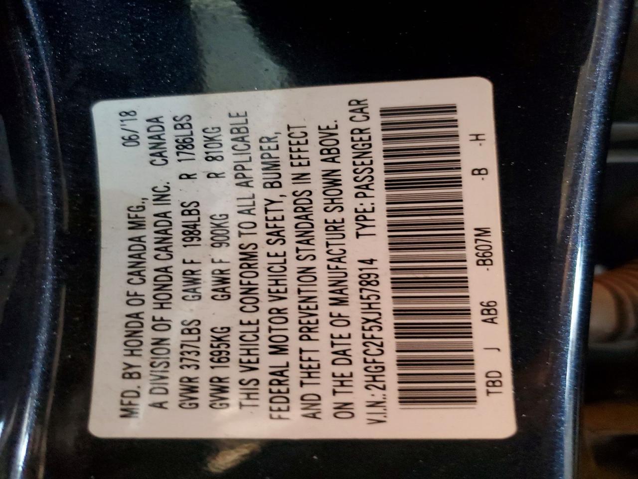 2018 HONDA CIVIC