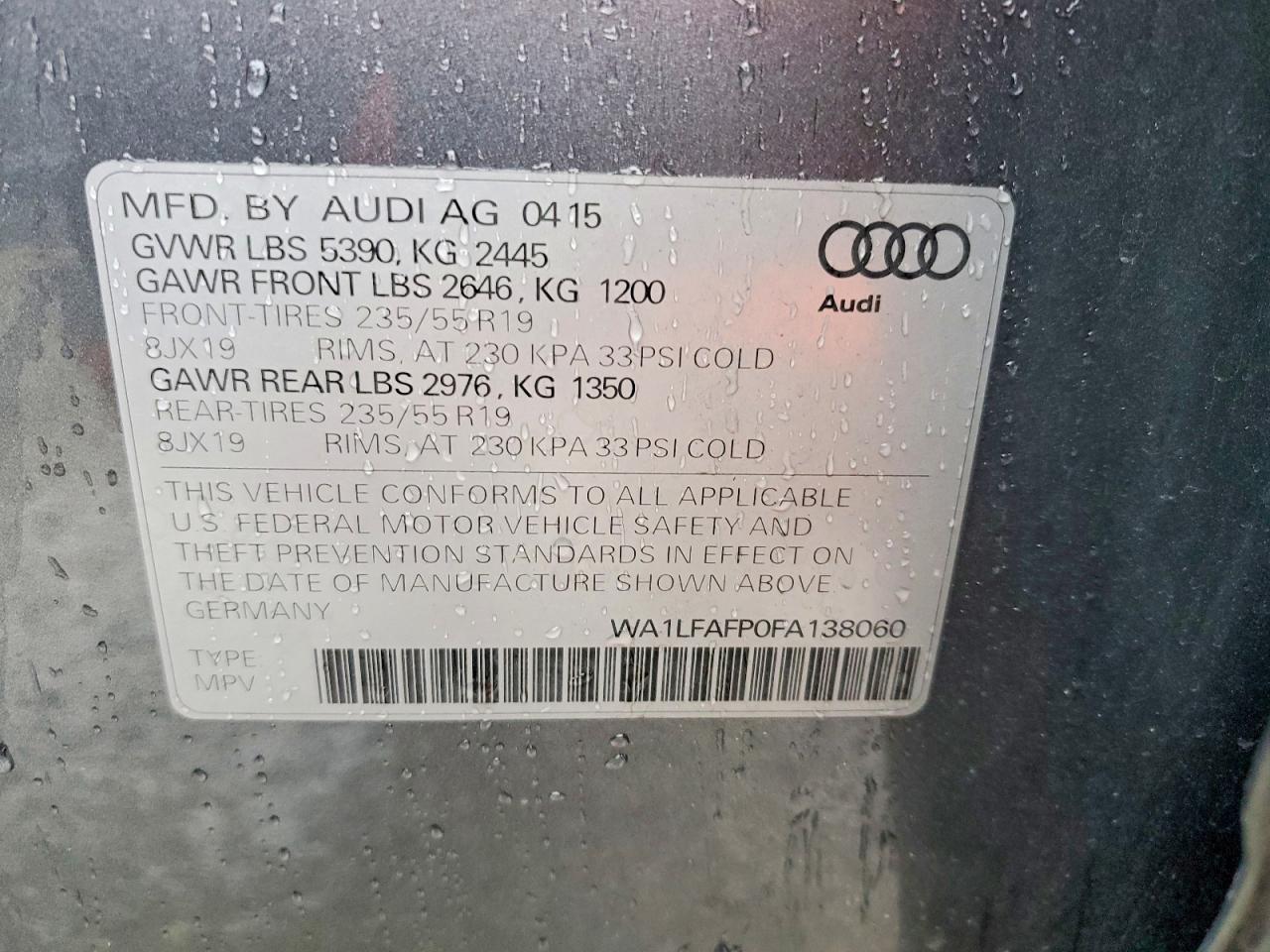 2015 AUDI Q5
