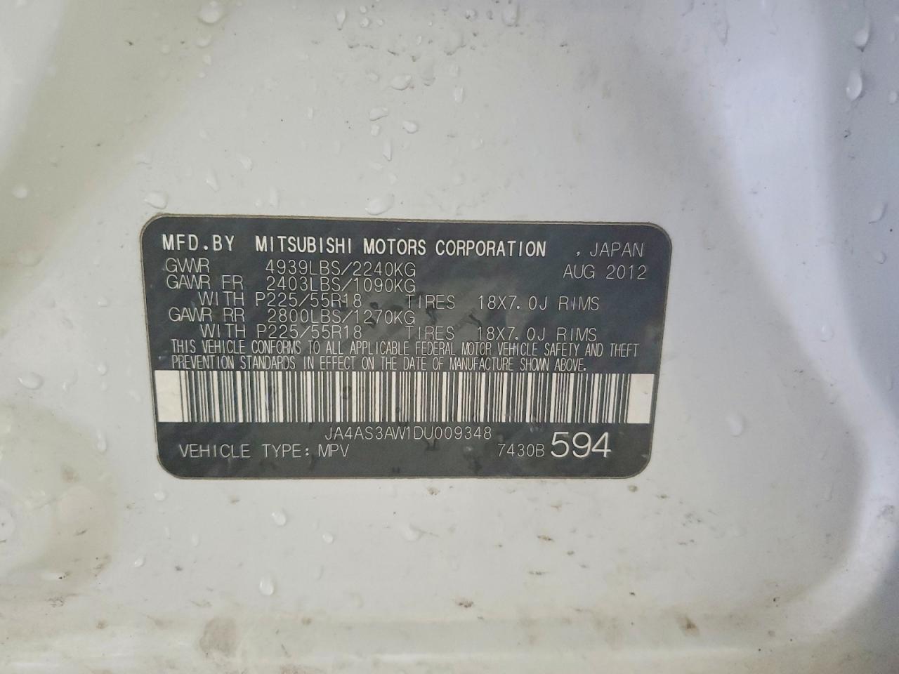 2013 MITSUBISHI outlander