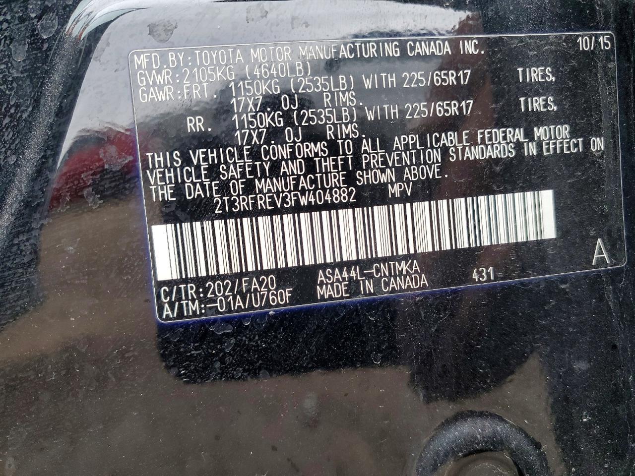 2015 TOYOTA RAV4