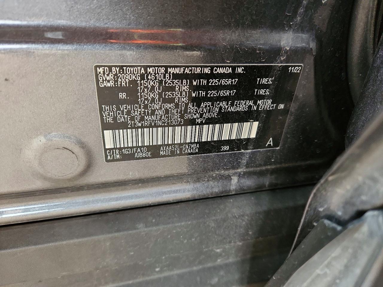 2022 TOYOTA RAV4