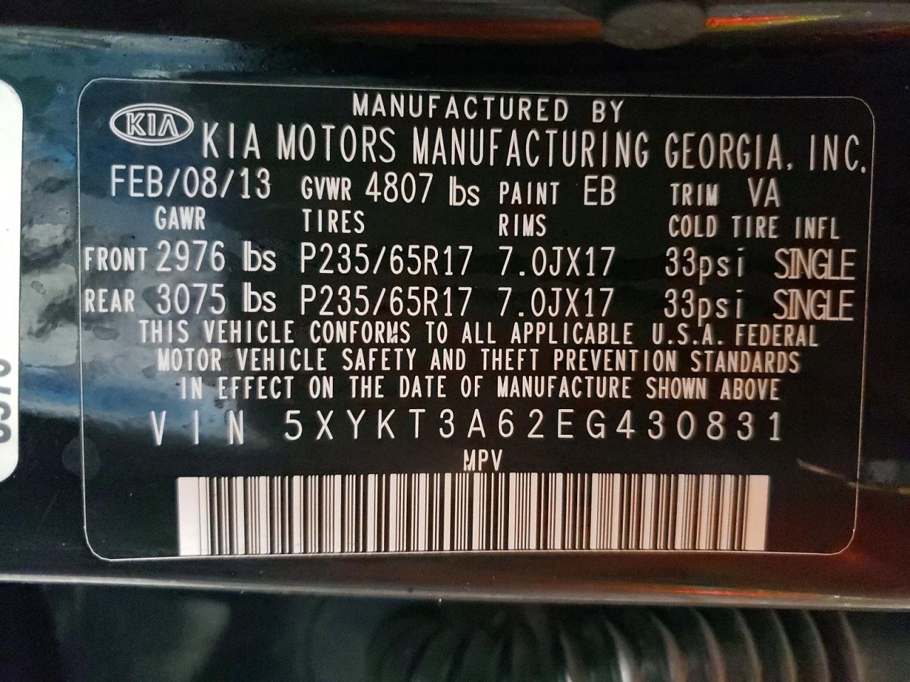 2014 KIA SORENTO