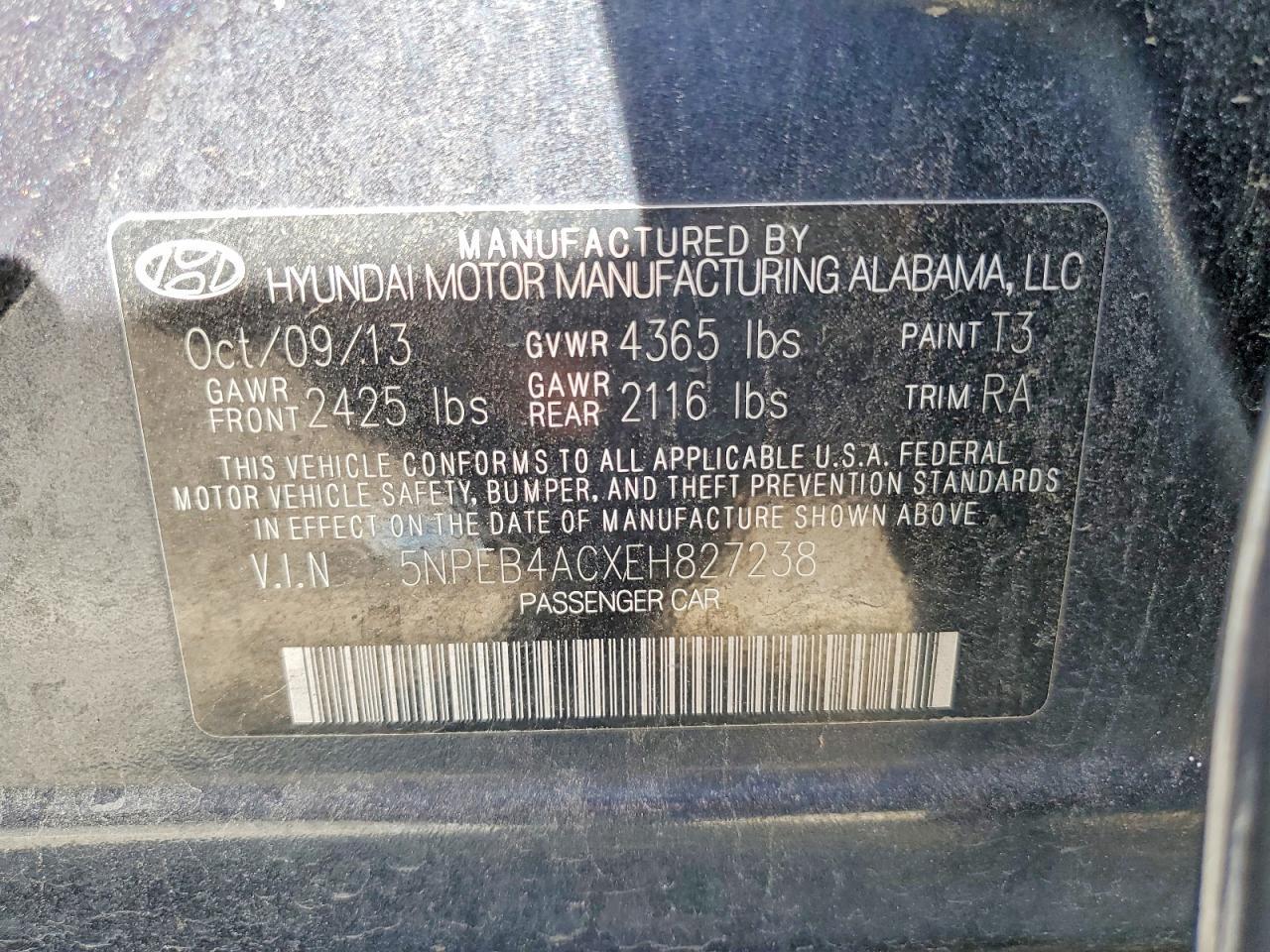 2014 HYUNDAI SONATA