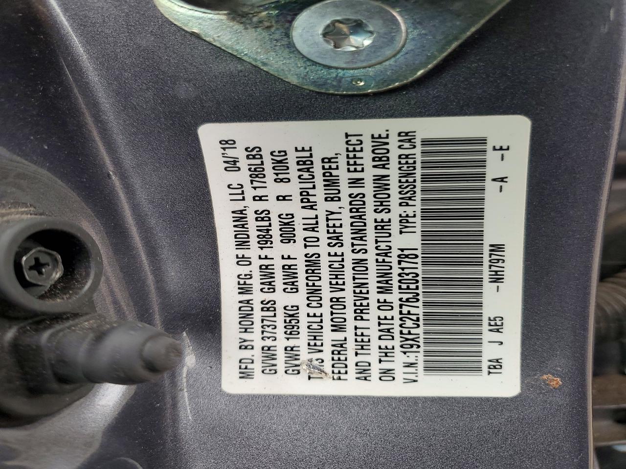 2018 HONDA CIVIC