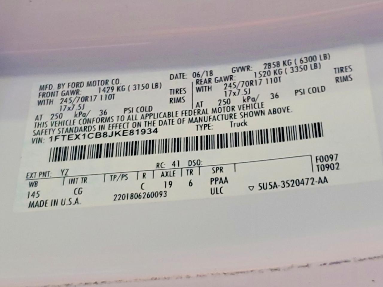 2018 FORD F-150