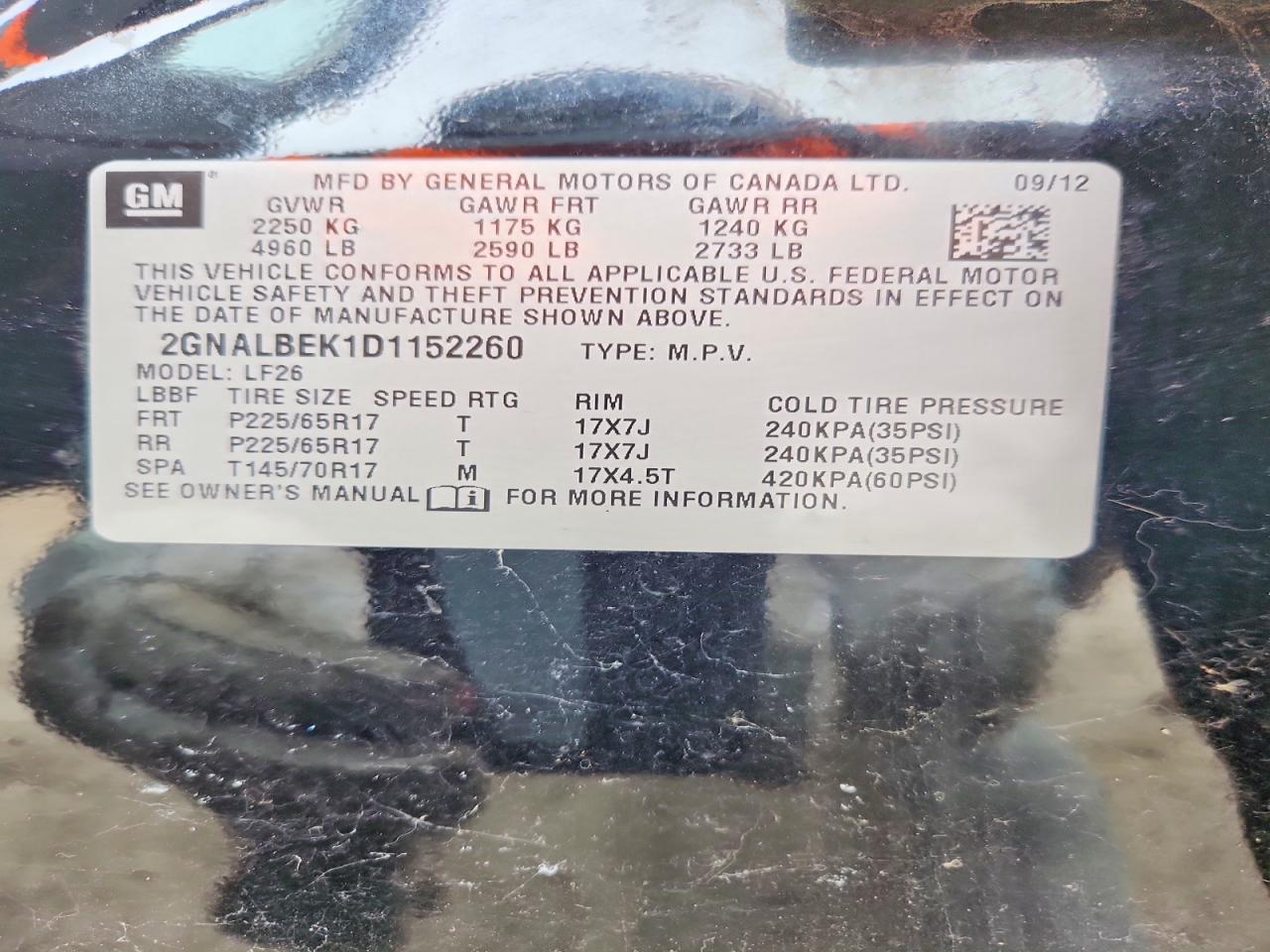 2013 CHEVROLET EQUINOX