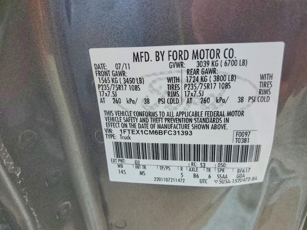 2011 FORD F-150