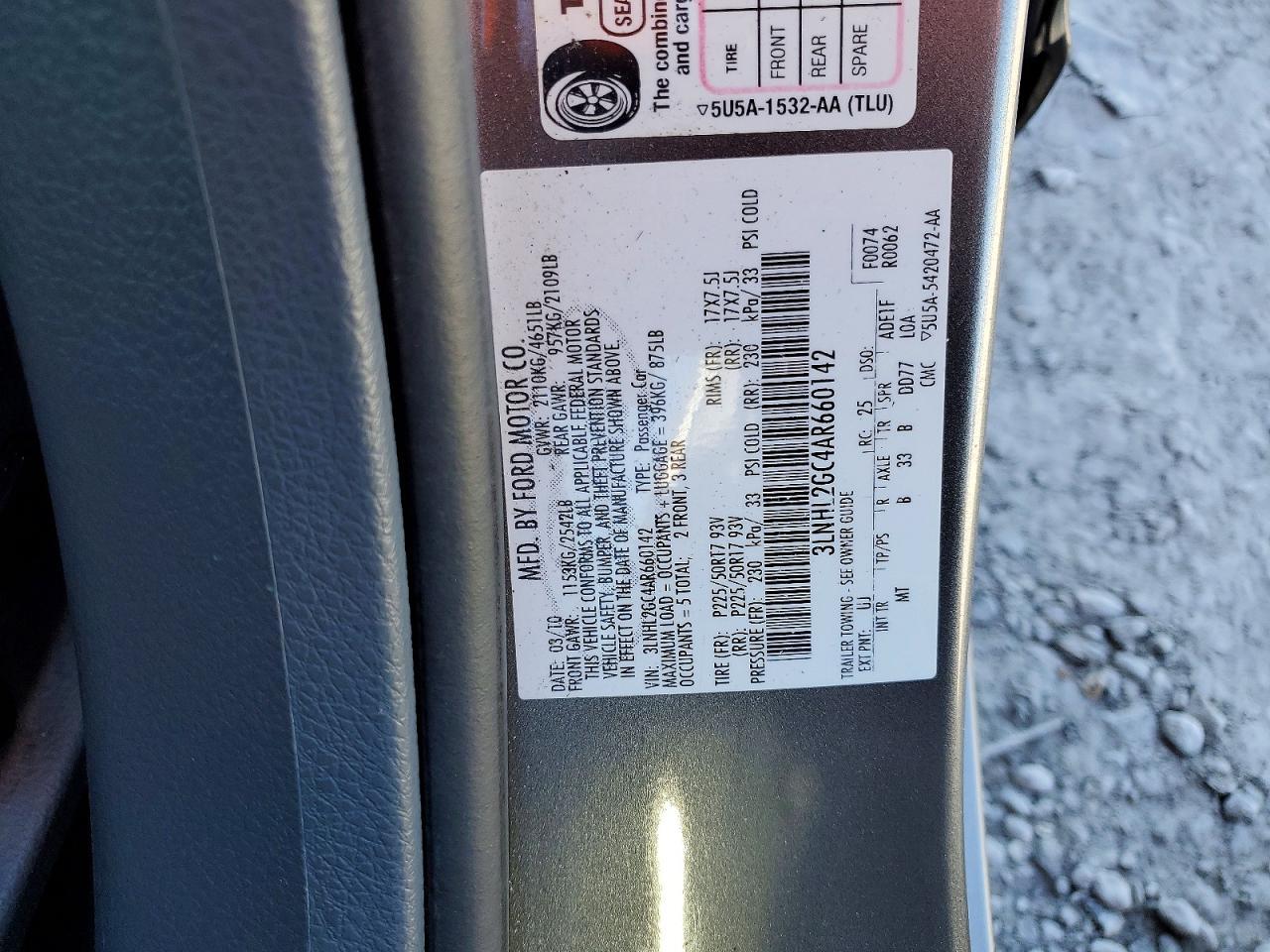 2010 LINCOLN MKZ