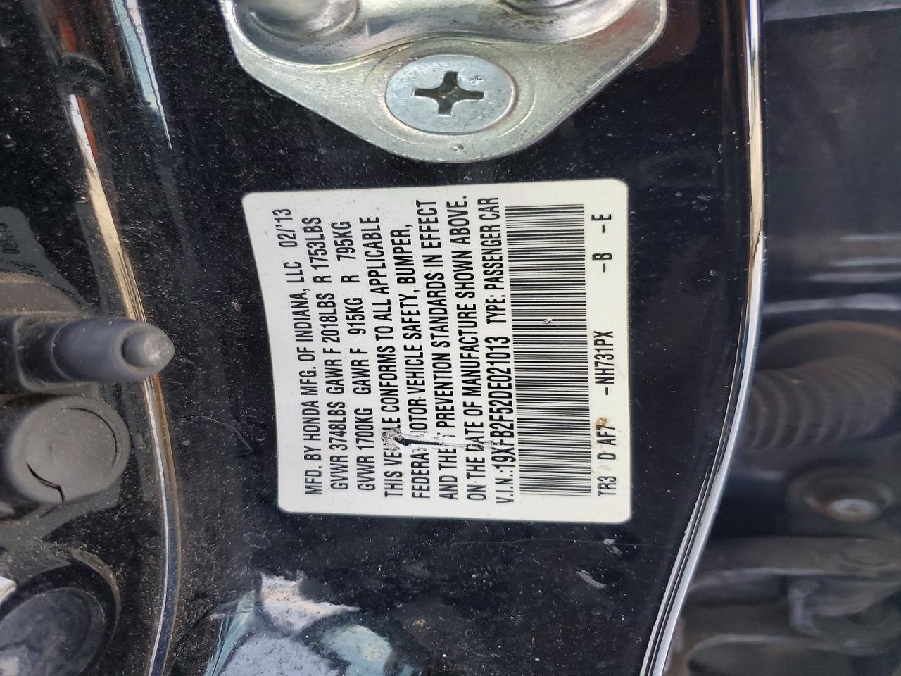 2013 HONDA CIVIC