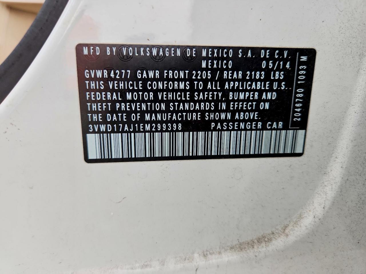 2014 VOLKSWAGEN JETTA