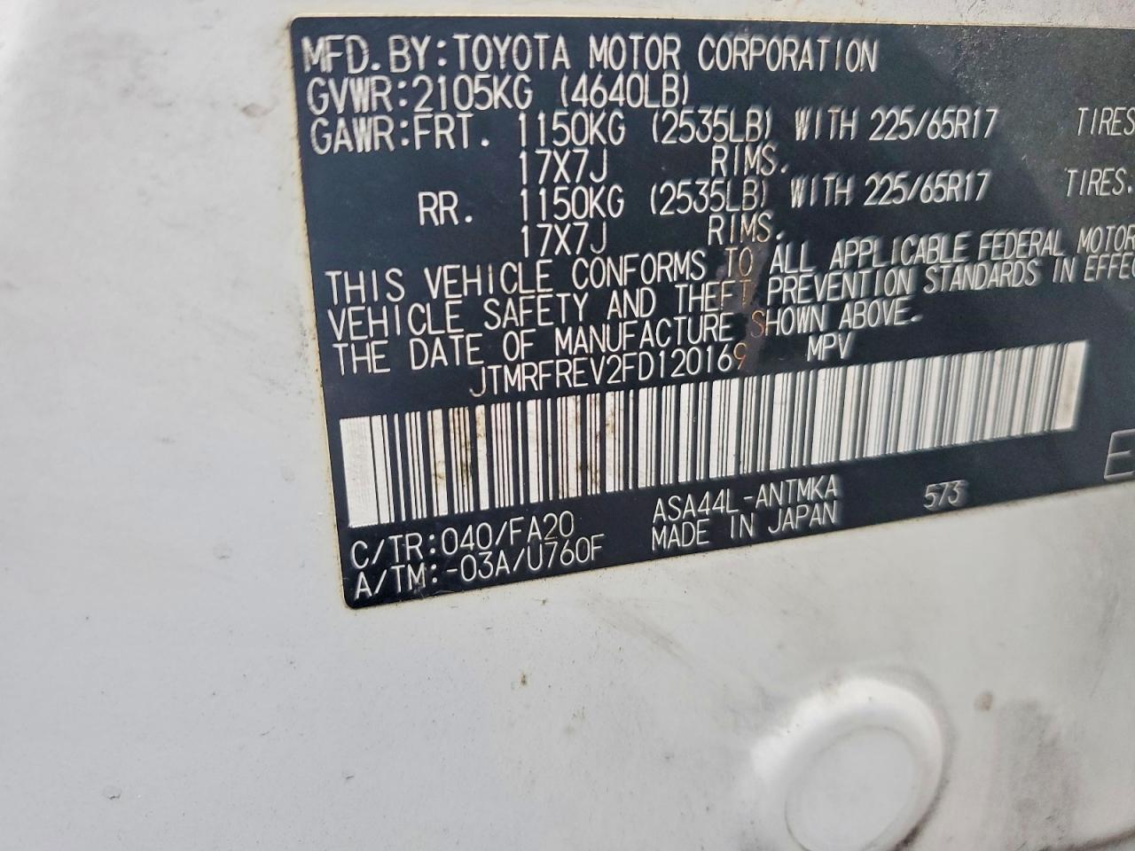 2015 TOYOTA RAV4