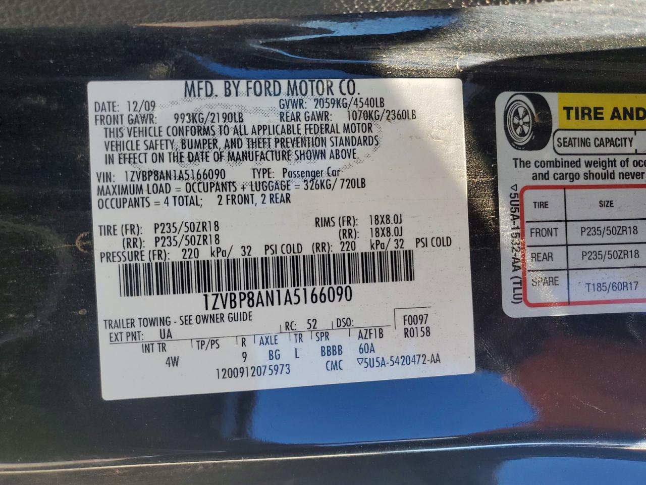 2010 FORD MUSTANG
