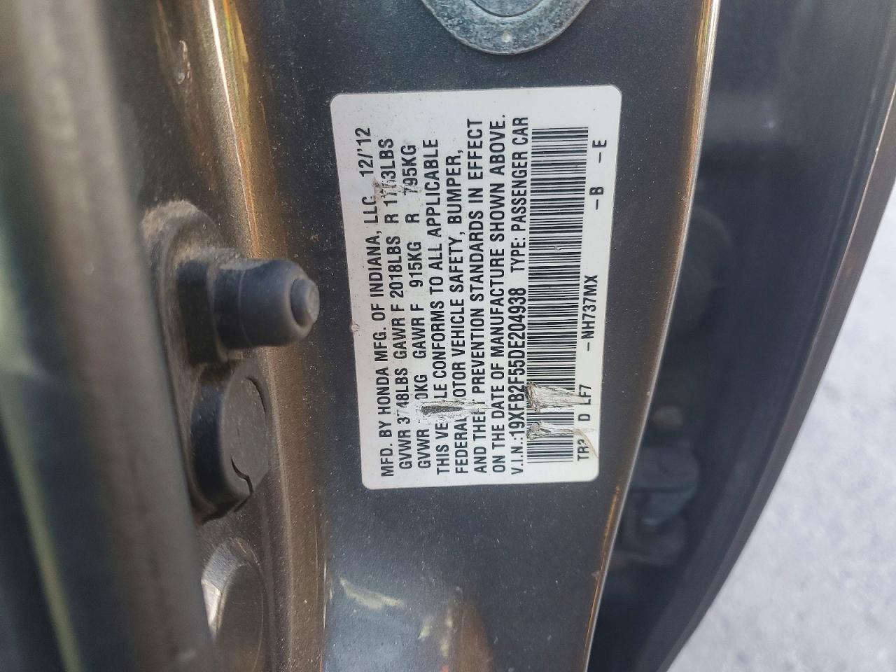 2013 HONDA CIVIC