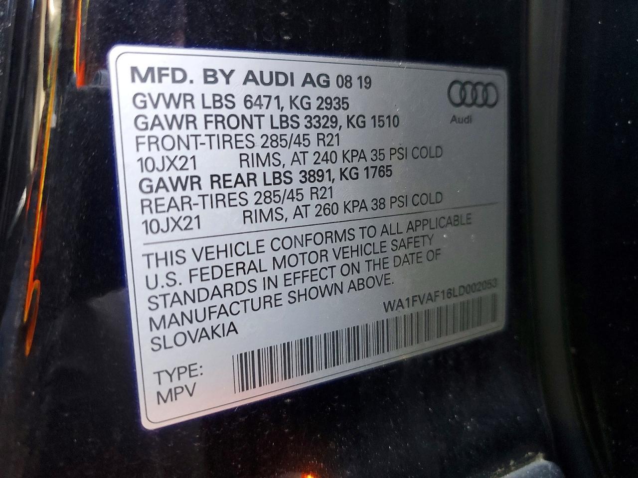 2020 AUDI Q8