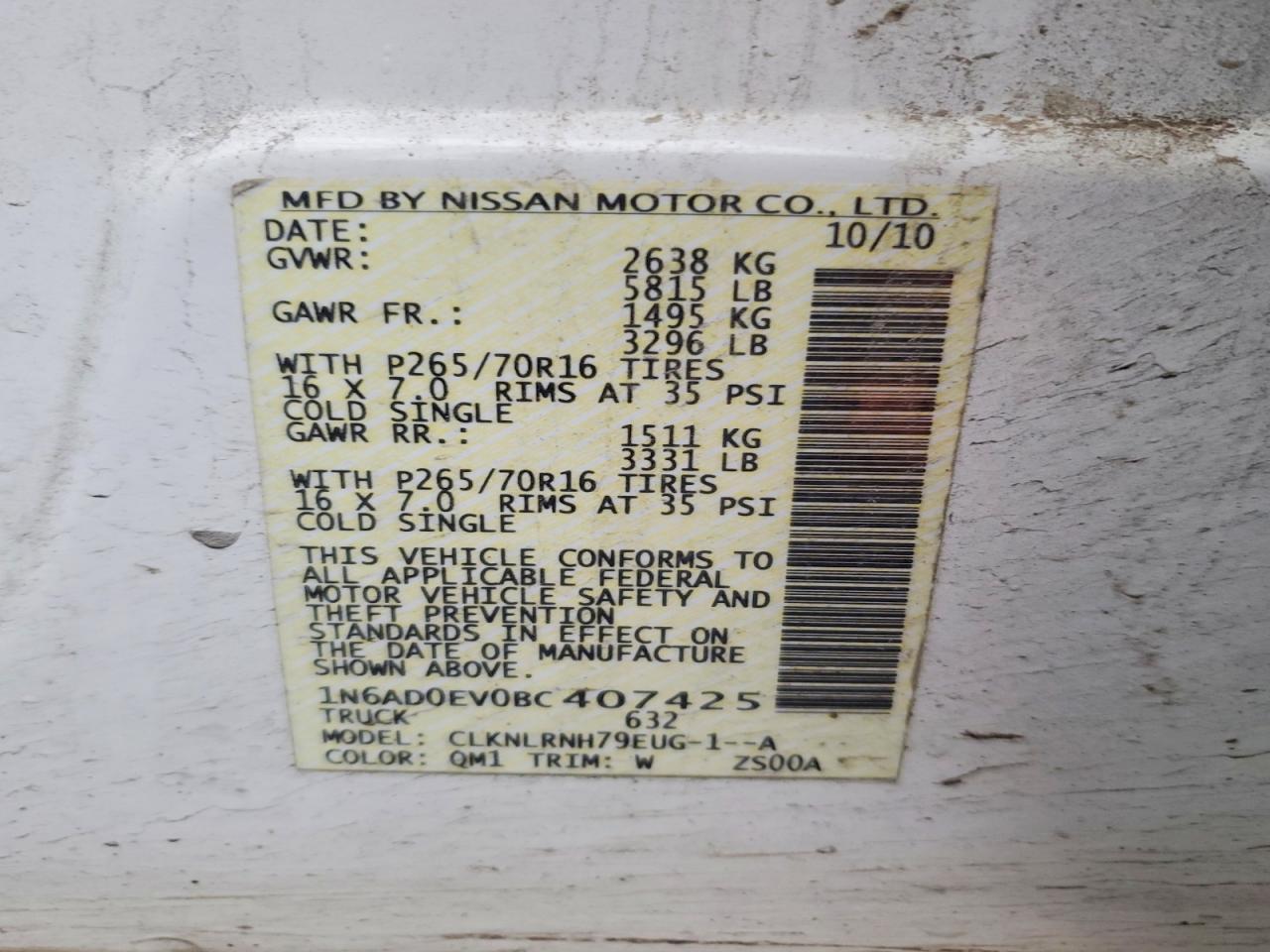 2011 NISSAN Frontier