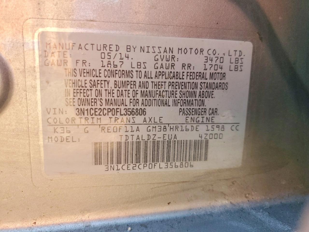 2015 NISSAN Versa Note