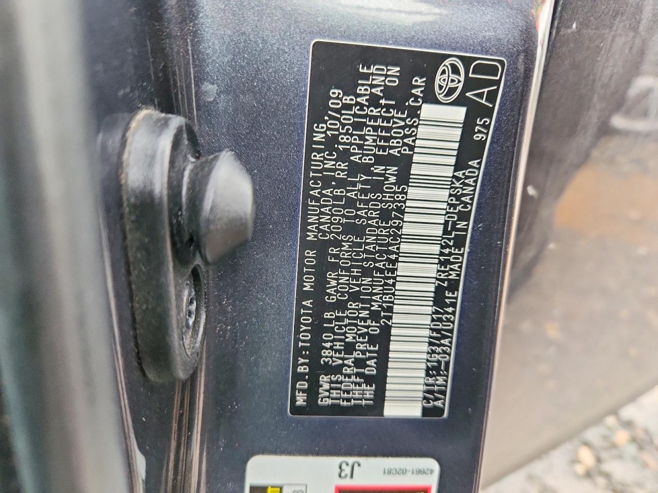 2010 TOYOTA COROLLA