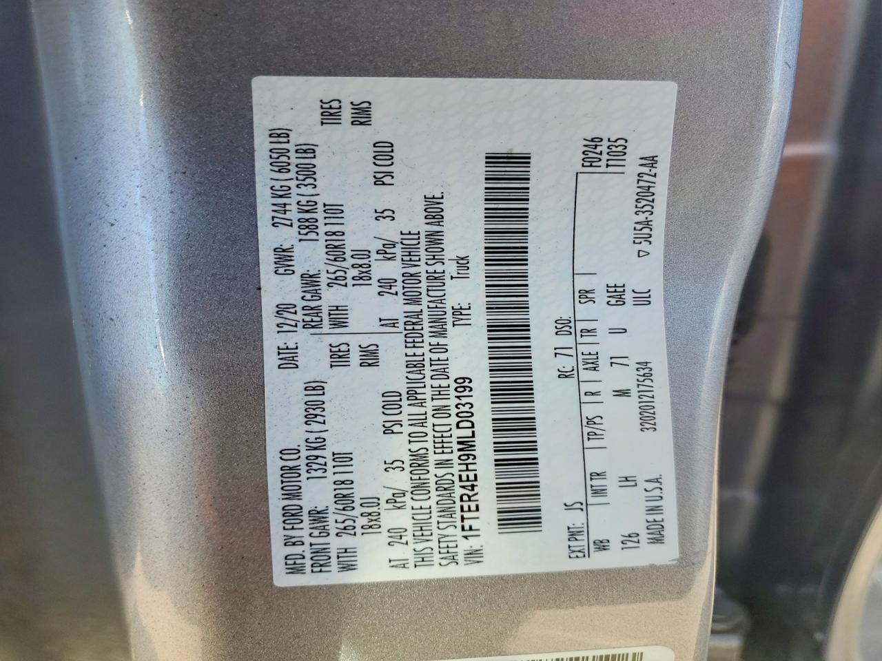 2021 FORD RANGER